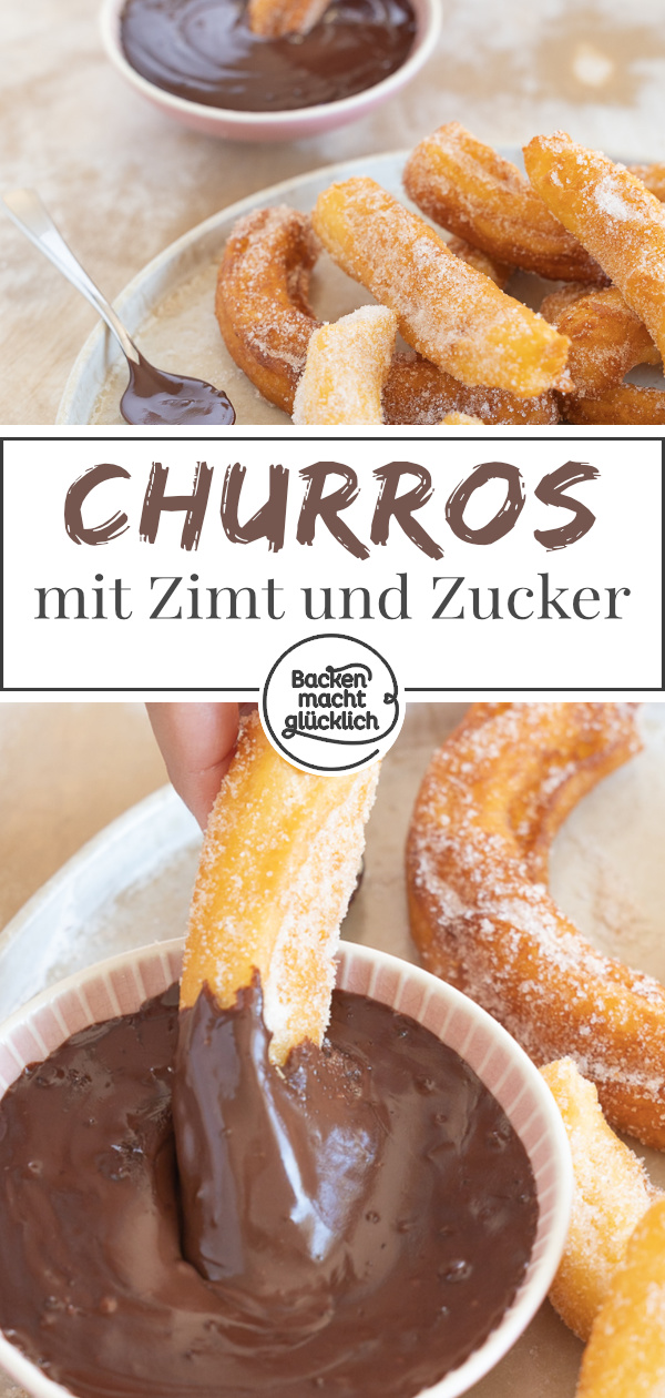 Köstliches spanisches Brandteig-Gebäck, das mit einer an Ganache erinnernden Schokosoße serviert wird: Die Churros sind eine kulinarische Sünde, die jeden Bissen wert ist!