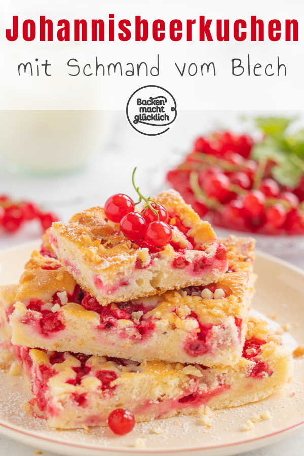 Dieser Johannisbeer-Kuchen ist die perfekte Kombination aus super saftigem Rührteig und säuerlichen Früchten. Der einfache Blechkuchen mit Johannisbeeren ist ein echtes Muss im Sommer.