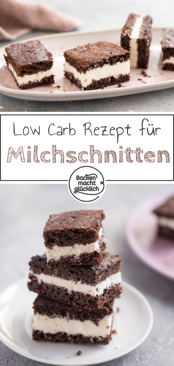 Der Süßigkeiten-Klassiker mal in einer kohlenhydratarmen, glutenfreien Variante. Die glutenfreien Milchschnitten begeistern auch Menschen, die sich normal nicht Low Carb oder zuckerfrei ernähren.