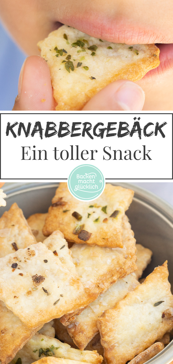 Mit diesem blitzschnellen Grundrezept zaubert ihr in nur 15 Minuten tolles Knabbergebäck. Die pikanten Cracker sind perfekt für Partys, Filmabende oder als kleiner Snack zwischendurch.