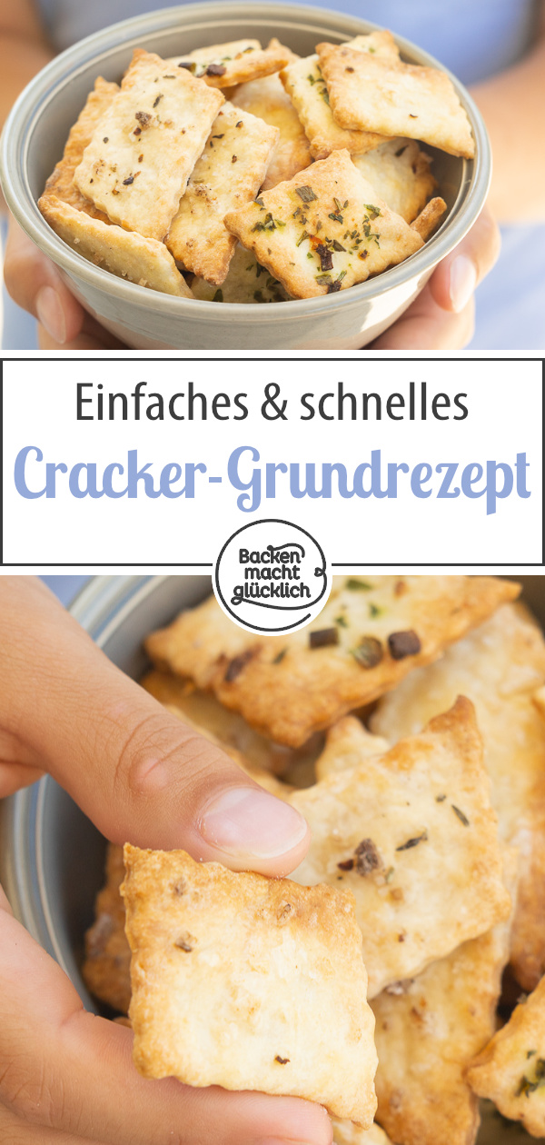 Mit diesem blitzschnellen Grundrezept zaubert ihr in nur 15 Minuten tolles Knabbergebäck. Die pikanten Cracker sind perfekt für Partys, Filmabende oder als kleiner Snack zwischendurch.