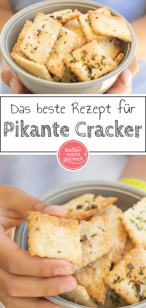 Mit diesem blitzschnellen Grundrezept zaubert ihr in nur 15 Minuten tolles Knabbergebäck. Die pikanten Cracker sind perfekt für Partys, Filmabende oder als kleiner Snack zwischendurch.