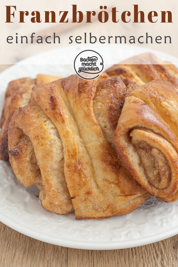 Ein wunderbar duftendes, köstliches Kleingebäck mit viel Zimtzucker. Die Franzbrötchen stammen ursprünglich aus dem Norden, sind inzwischen aber in ganz Deutschland beliebt.