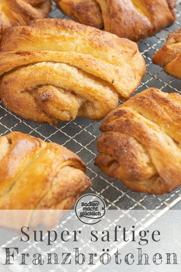 Ein wunderbar duftendes, köstliches Kleingebäck mit viel Zimtzucker. Die Franzbrötchen stammen ursprünglich aus dem Norden, sind inzwischen aber in ganz Deutschland beliebt.