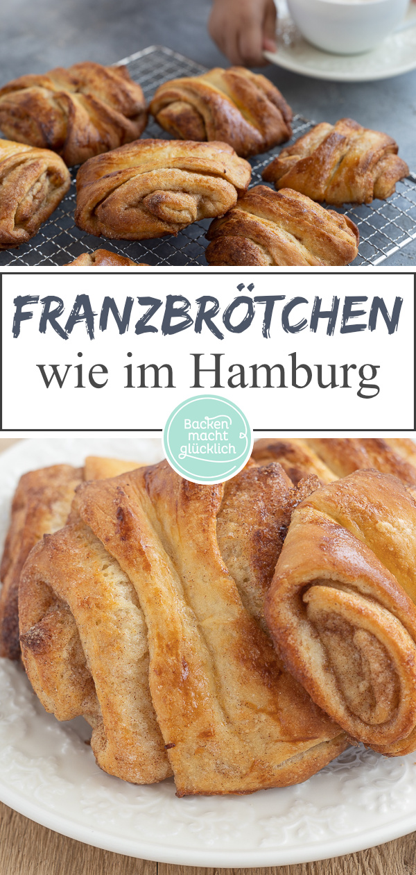 Ein wunderbar duftendes, köstliches Kleingebäck mit viel Zimtzucker. Die Franzbrötchen stammen ursprünglich aus dem Norden, sind inzwischen aber in ganz Deutschland beliebt.