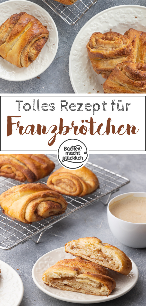 Ein wunderbar duftendes, köstliches Kleingebäck mit viel Zimtzucker. Die Franzbrötchen stammen ursprünglich aus dem Norden, sind inzwischen aber in ganz Deutschland beliebt.
