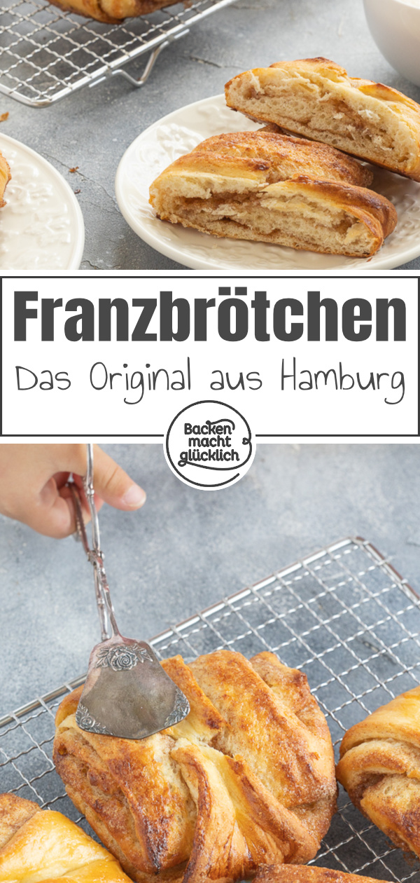 Ein wunderbar duftendes, köstliches Kleingebäck mit viel Zimtzucker. Die Franzbrötchen stammen ursprünglich aus dem Norden, sind inzwischen aber in ganz Deutschland beliebt.