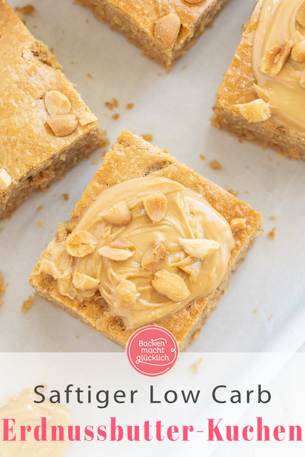 Zuckerfrei und mehlfrei, aber mit viel Geschmack: Dieser einfache Kuchen mit Erdnussbutter wird herrlich saftig. Der Peanutbutter-Cake schmeckt garantiert auch denjenigen unter euch, die sich sonst nicht kohlenhydratarm ernähren.