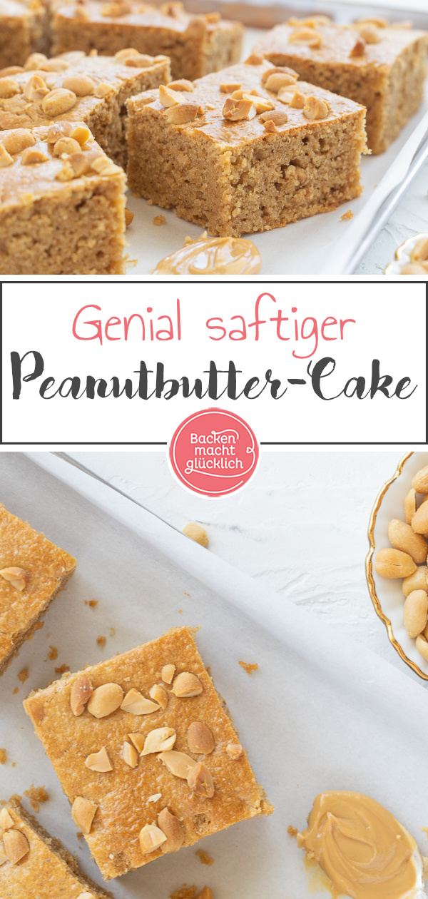 Zuckerfrei und mehlfrei, aber mit viel Geschmack: Dieser einfache Kuchen mit Erdnussbutter wird herrlich saftig. Der Peanutbutter-Cake schmeckt garantiert auch denjenigen unter euch, die sich sonst nicht kohlenhydratarm ernähren.