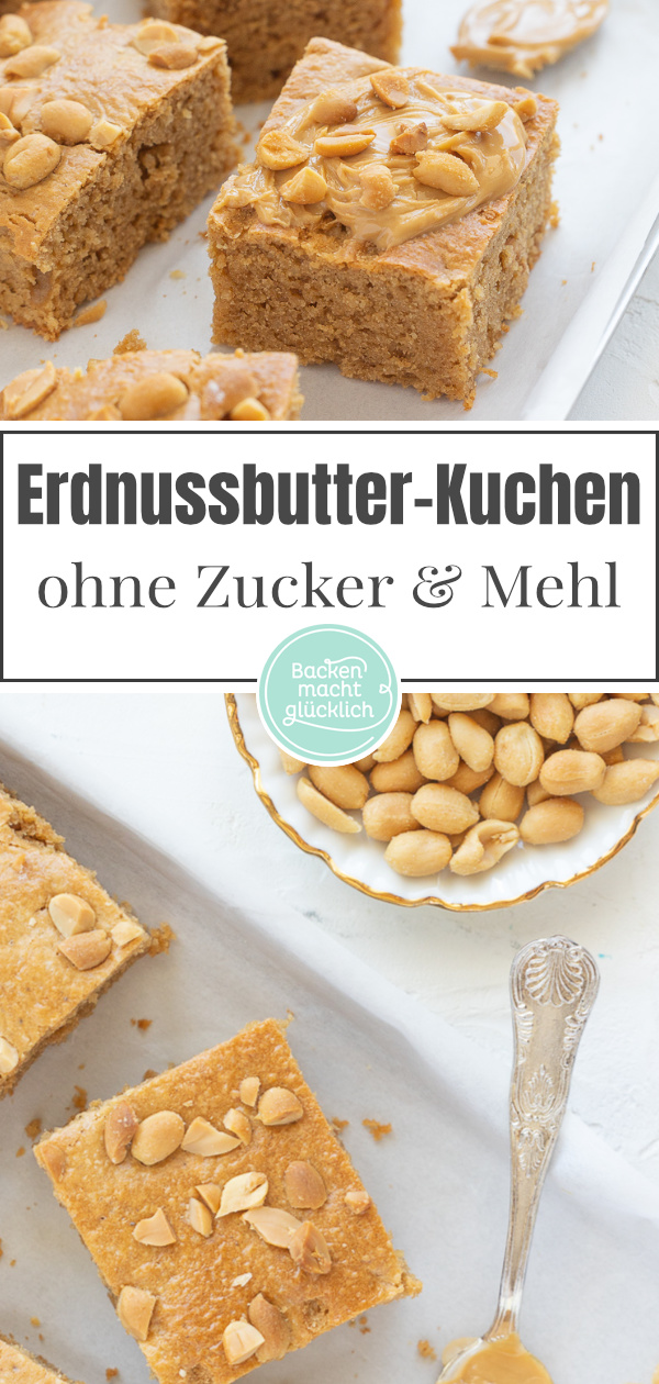 Zuckerfrei und mehlfrei, aber mit viel Geschmack: Dieser einfache Kuchen mit Erdnussbutter wird herrlich saftig. Der Peanutbutter-Cake schmeckt garantiert auch denjenigen unter euch, die sich sonst nicht kohlenhydratarm ernähren.