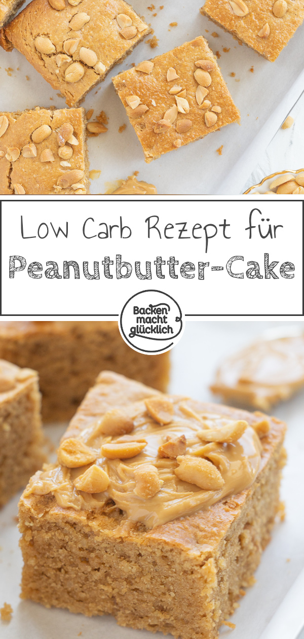 Zuckerfrei und mehlfrei, aber mit viel Geschmack: Dieser einfache Kuchen mit Erdnussbutter wird herrlich saftig. Der Peanutbutter-Cake schmeckt garantiert auch denjenigen unter euch, die sich sonst nicht kohlenhydratarm ernähren.