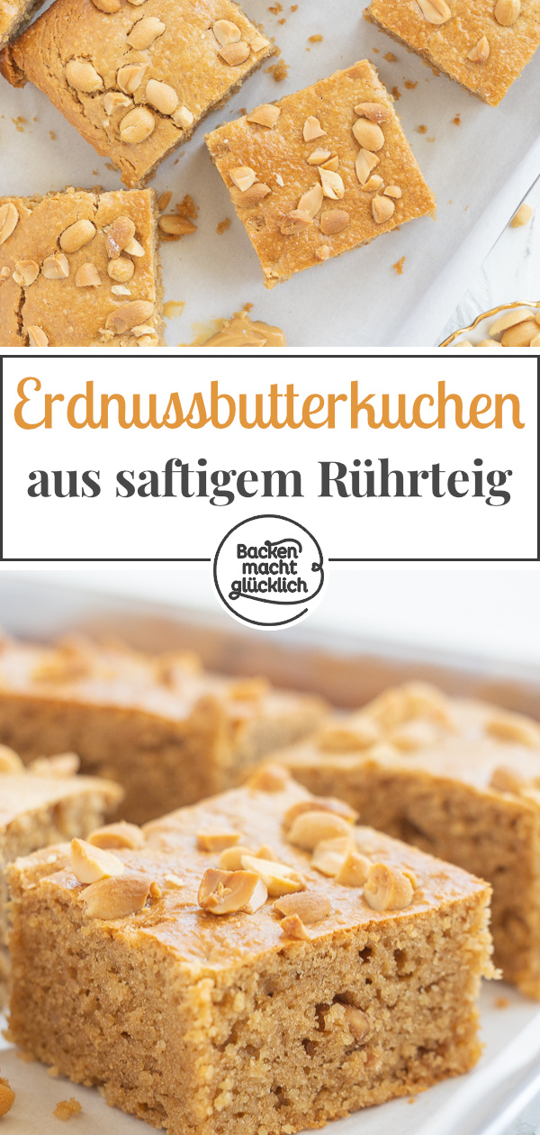 Zuckerfrei und mehlfrei, aber mit viel Geschmack: Dieser einfache Kuchen mit Erdnussbutter wird herrlich saftig. Der Peanutbutter-Cake schmeckt garantiert auch denjenigen unter euch, die sich sonst nicht kohlenhydratarm ernähren.