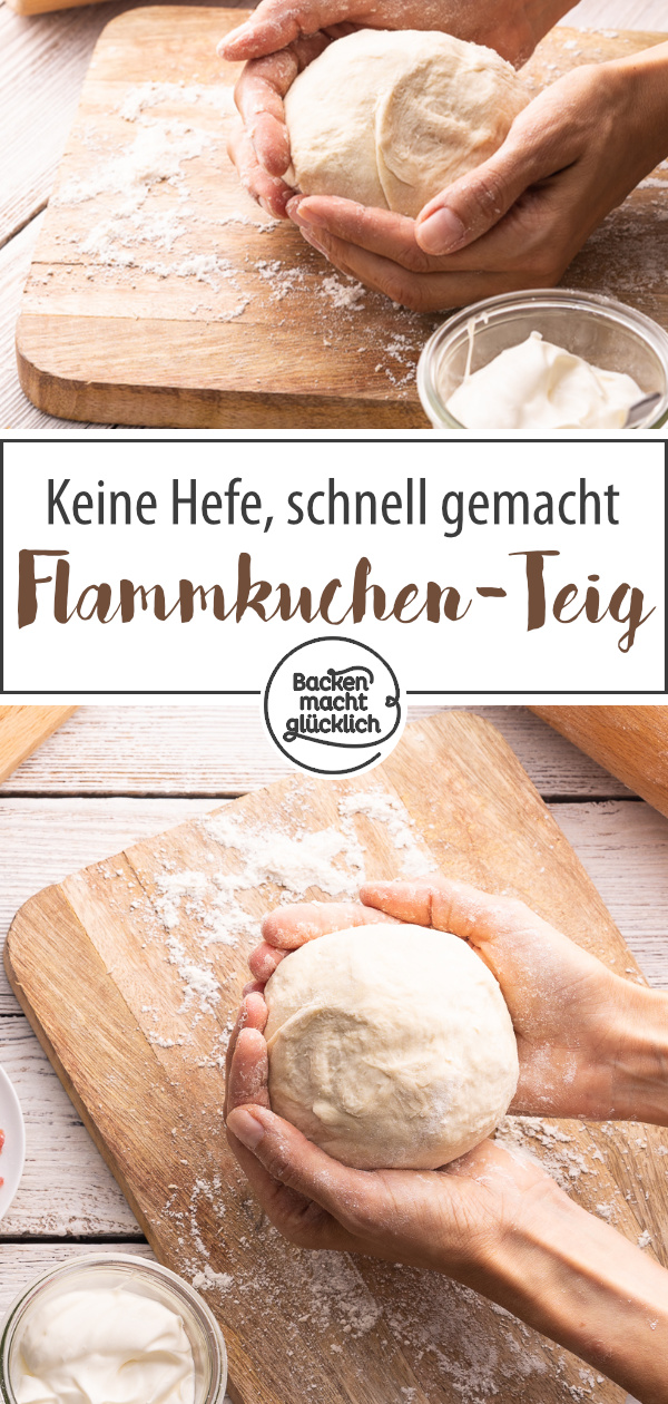 Das Original Flammkuchenteig-Grundrezept ohne Hefe: So einfach könnt ihr knusprigen Teig für Flammkuchen selber machen!