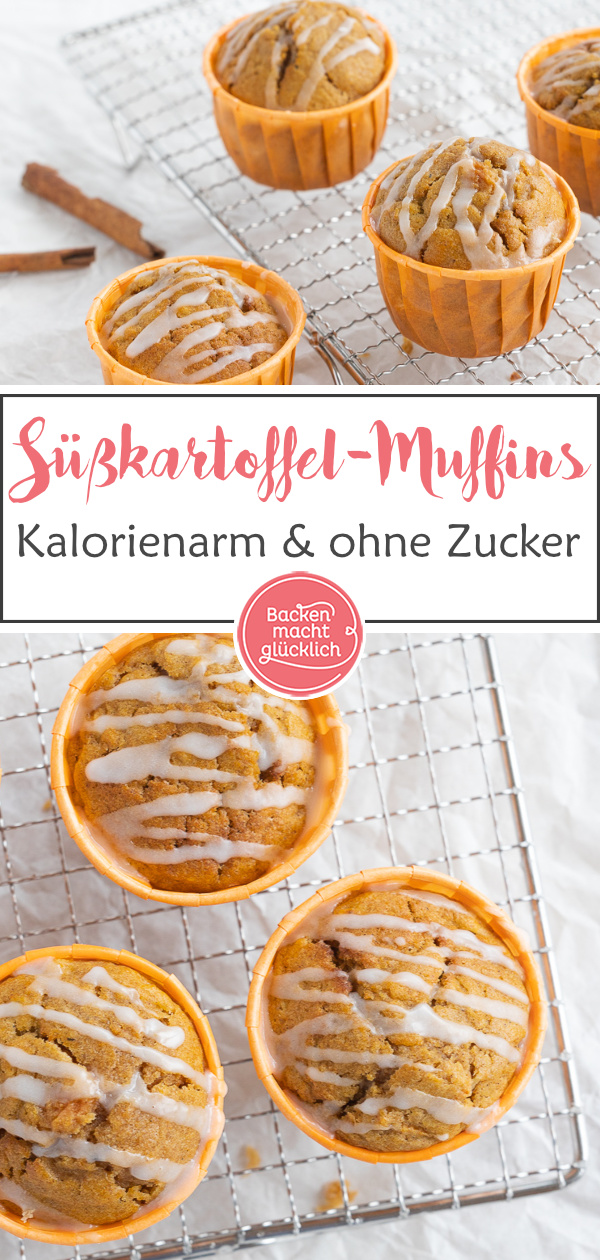 Diese gesunden Muffins sind ein echter Herbst-Hit: Die Muffins mit Süßkartoffelmus schmecken nicht nur verführerisch, sondern sind auch noch kalorienarm und zuckerfrei.