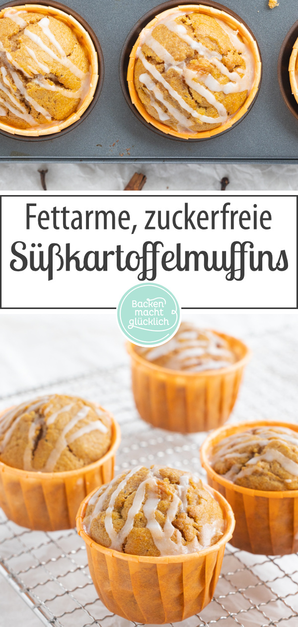 Diese gesunden Muffins sind ein echter Herbst-Hit: Die Muffins mit Süßkartoffelmus schmecken nicht nur verführerisch, sondern sind auch noch kalorienarm und zuckerfrei.