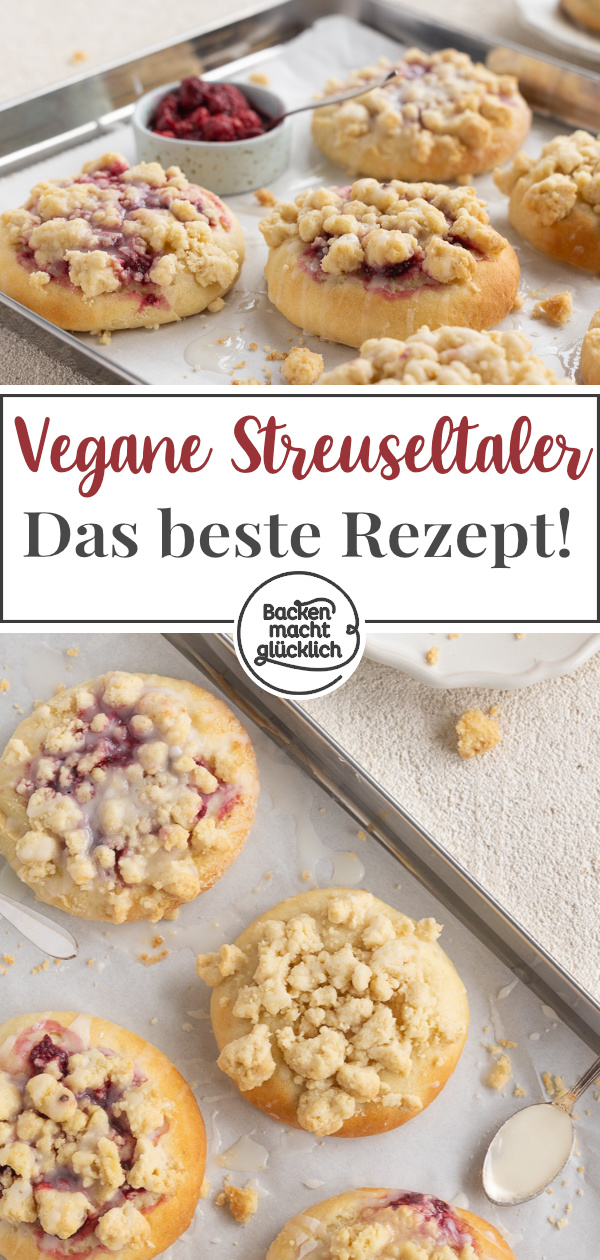 Streuseltaler sind der Klassiker aus der Bäckerei mal ohne Ei, Milch und Butter. Mit diesem Rezept werden die Streuseltaler super variabel und unglaublich lecker.