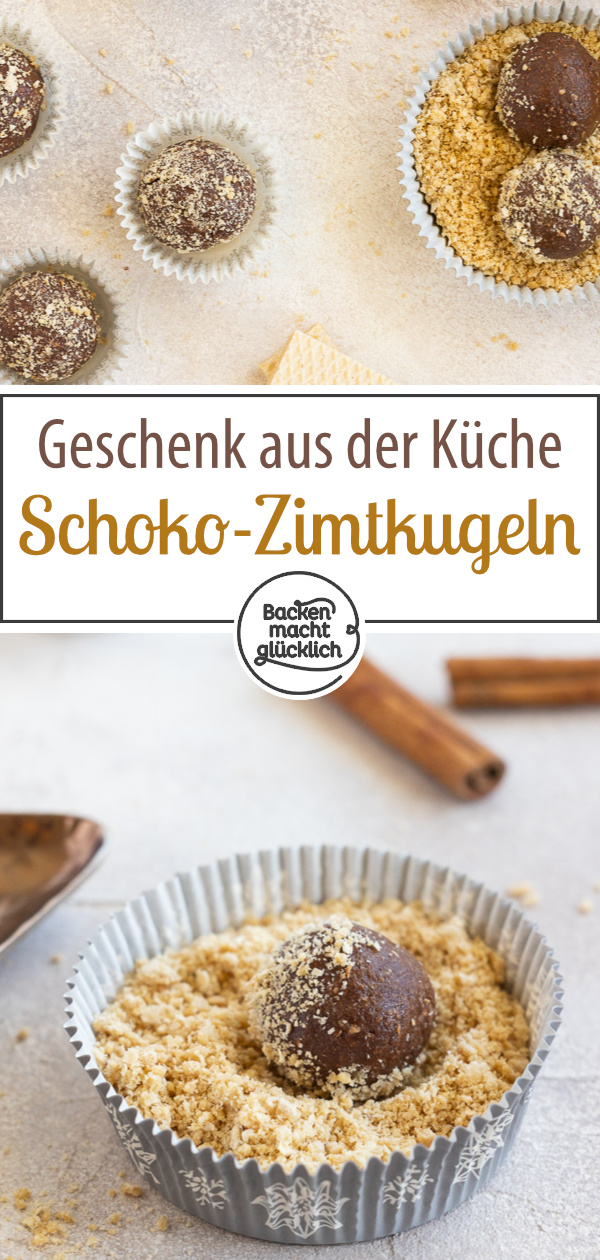 Himmlisches Konfekt mit Zimtwaffeln und weißer oder dunkler Schokolade. Einfach und schnell zuzubereiten. Die Zimtkugeln sind eine perfekte Nascherei in der kalten Jahreszeit.