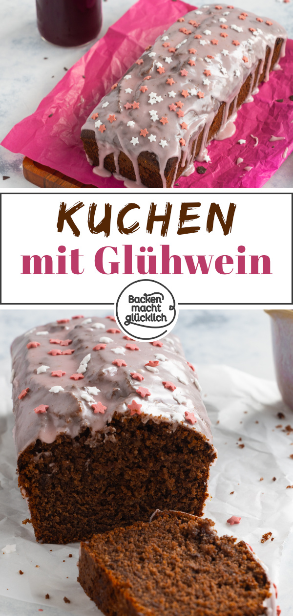 Extrem saftiger, fluffiger Rührkuchen mit Glühwein. Der Glühweinkuchen ist die perfekte Herbst-Winter-Leckerei für graue Tage!