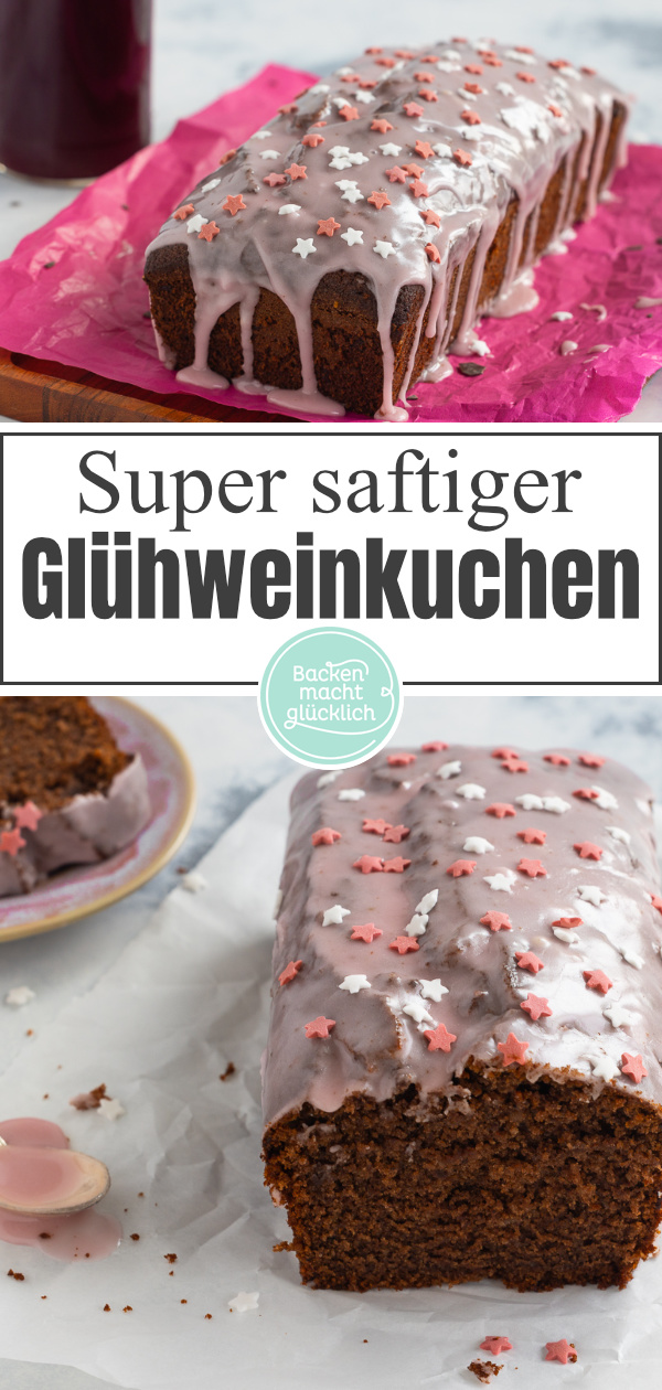 Extrem saftiger, fluffiger Rührkuchen mit Glühwein. Der Glühweinkuchen ist die perfekte Herbst-Winter-Leckerei für graue Tage!