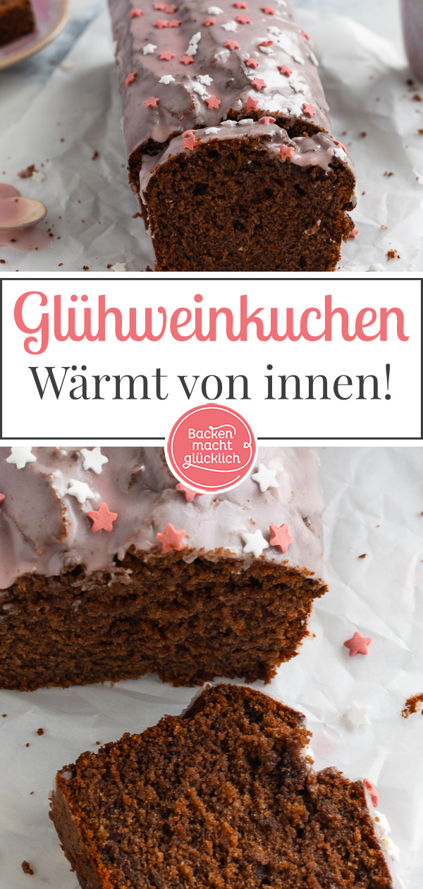 Extrem saftiger, fluffiger Rührkuchen mit Glühwein. Der Glühweinkuchen ist die perfekte Herbst-Winter-Leckerei für graue Tage!