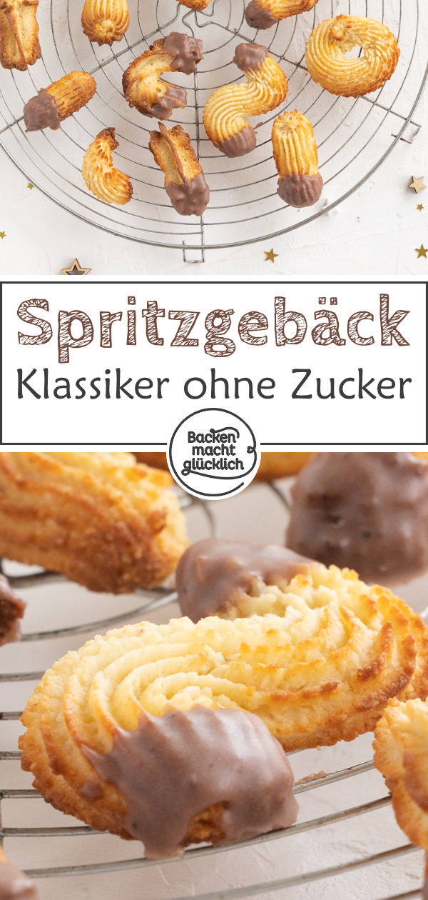 Leckeres Low Carb Spritzgebäck ohne Zucker und Mehl. Der Plätzchen-Klassiker mal kohlenhydratarm, glutenfrei & kalorienarm.