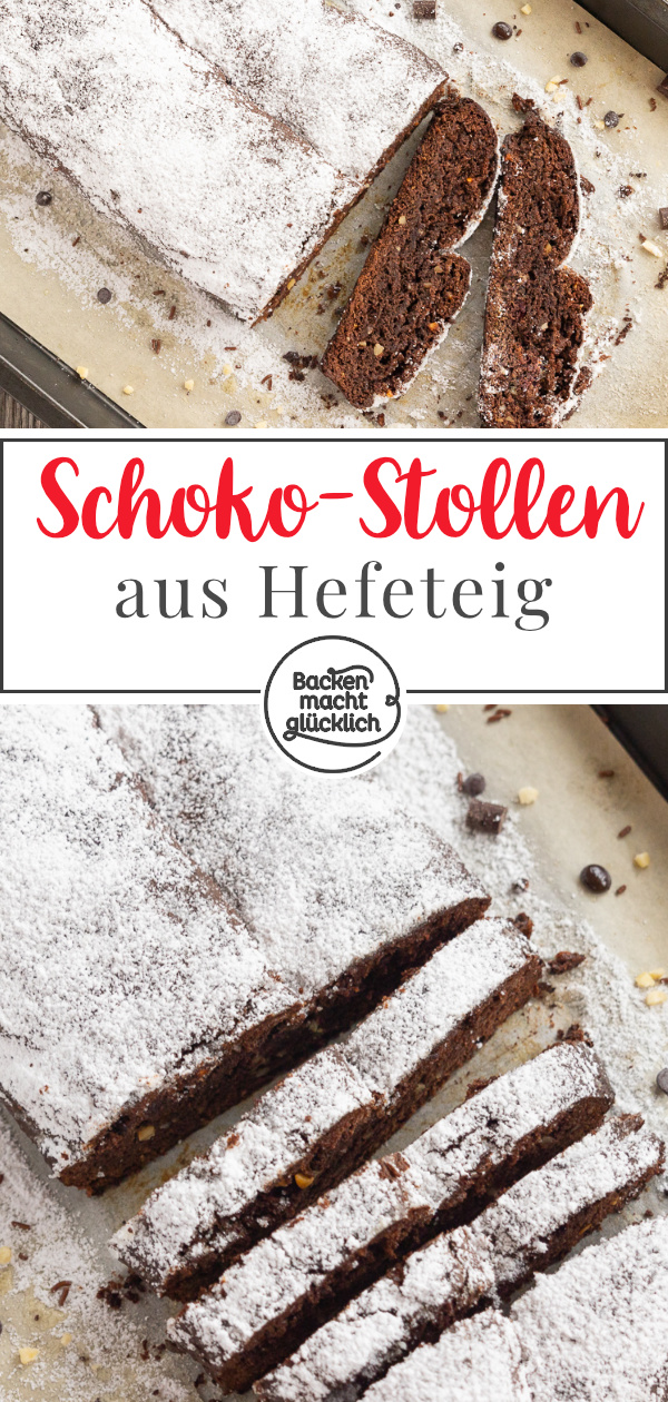 Köstliche Variante des klassischen Weihnachtsstollens: Diesen Schokoladen-Stollen mit Mandeln müsst ihr einfach testen!