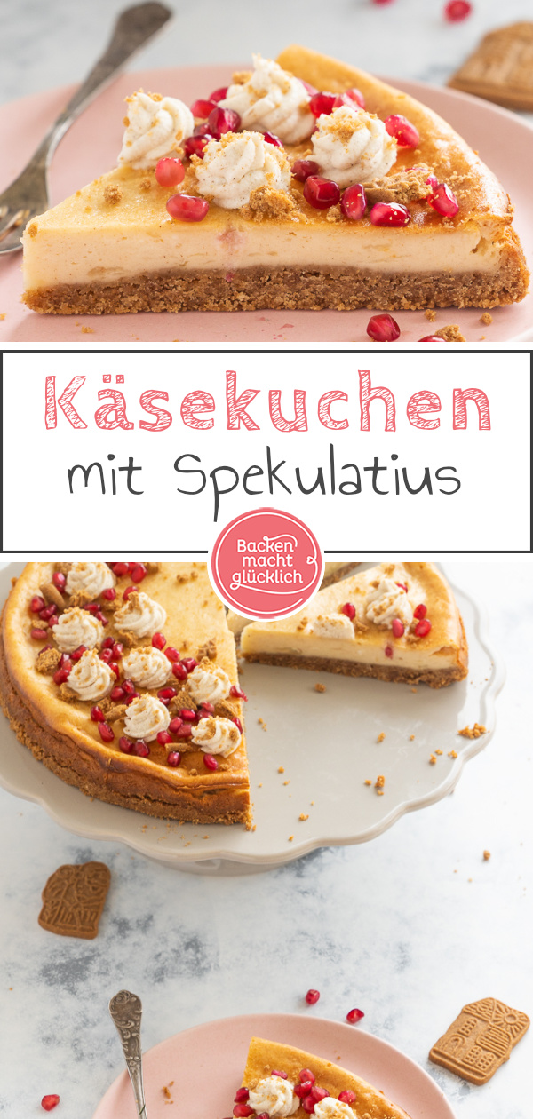 Diese Spekulatius-Käsekuchen ist weihnachtlich, aromatisch, cremig, wunderbar! Dieser amerikanische Käsekuchen mit Spekulatiusboden macht jeden Winternachmittag zum Genuss.