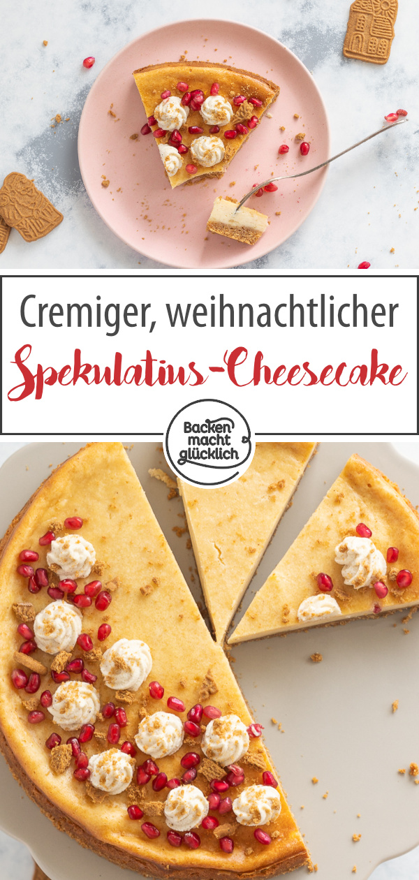 Diese Spekulatius-Käsekuchen ist weihnachtlich, aromatisch, cremig, wunderbar! Dieser amerikanische Käsekuchen mit Spekulatiusboden macht jeden Winternachmittag zum Genuss.