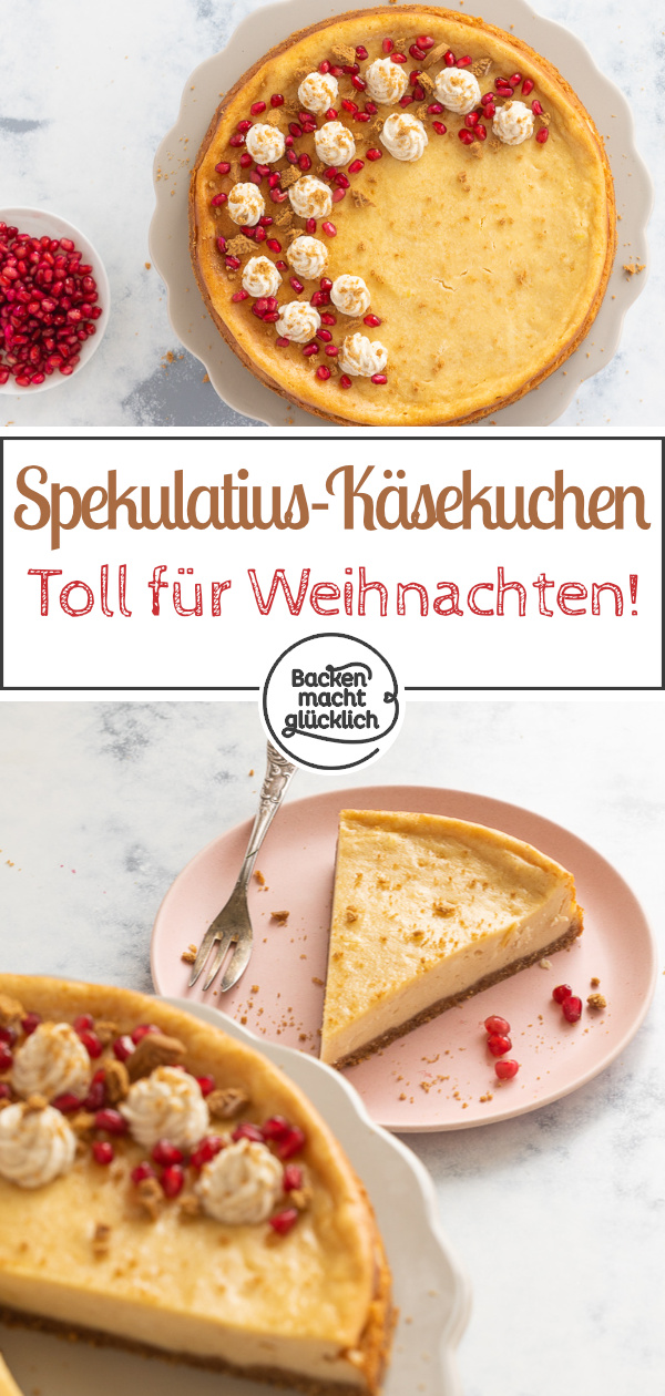 Diese Spekulatius-Käsekuchen ist weihnachtlich, aromatisch, cremig, wunderbar! Dieser amerikanische Käsekuchen mit Spekulatiusboden macht jeden Winternachmittag zum Genuss.