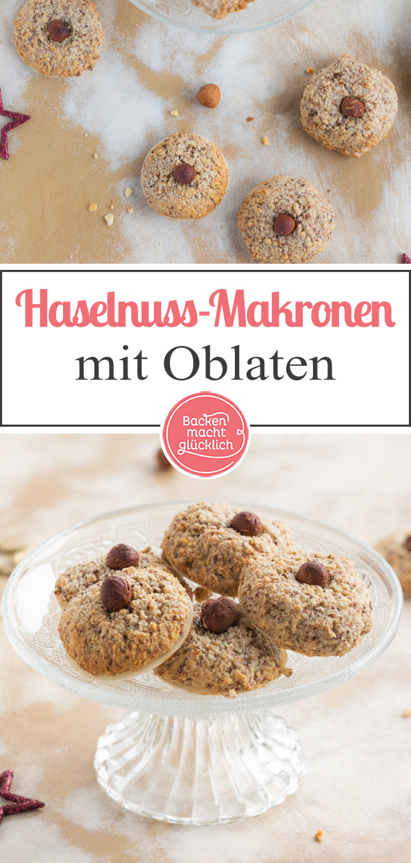 Haselnussmakronen sind Klassiker aus Omas Backstube: Diese einfachen Makronen mit Haselnüssen werden superlecker.