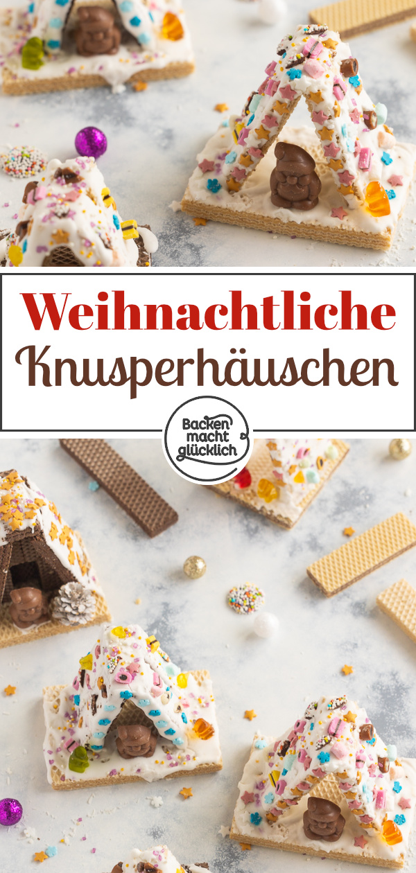 Diese Knusperhäuschen sind einfach nur lecker und eine schöne Adventsbeschäftigung für die ganze Familie. Diese Weihnachtshäuschen machen in jeder Hinsicht Spaß.