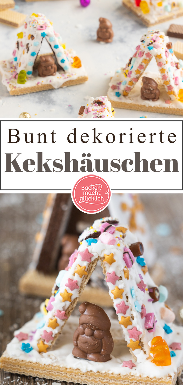 Diese Knusperhäuschen sind einfach nur lecker und eine schöne Adventsbeschäftigung für die ganze Familie. Diese Weihnachtshäuschen machen in jeder Hinsicht Spaß.