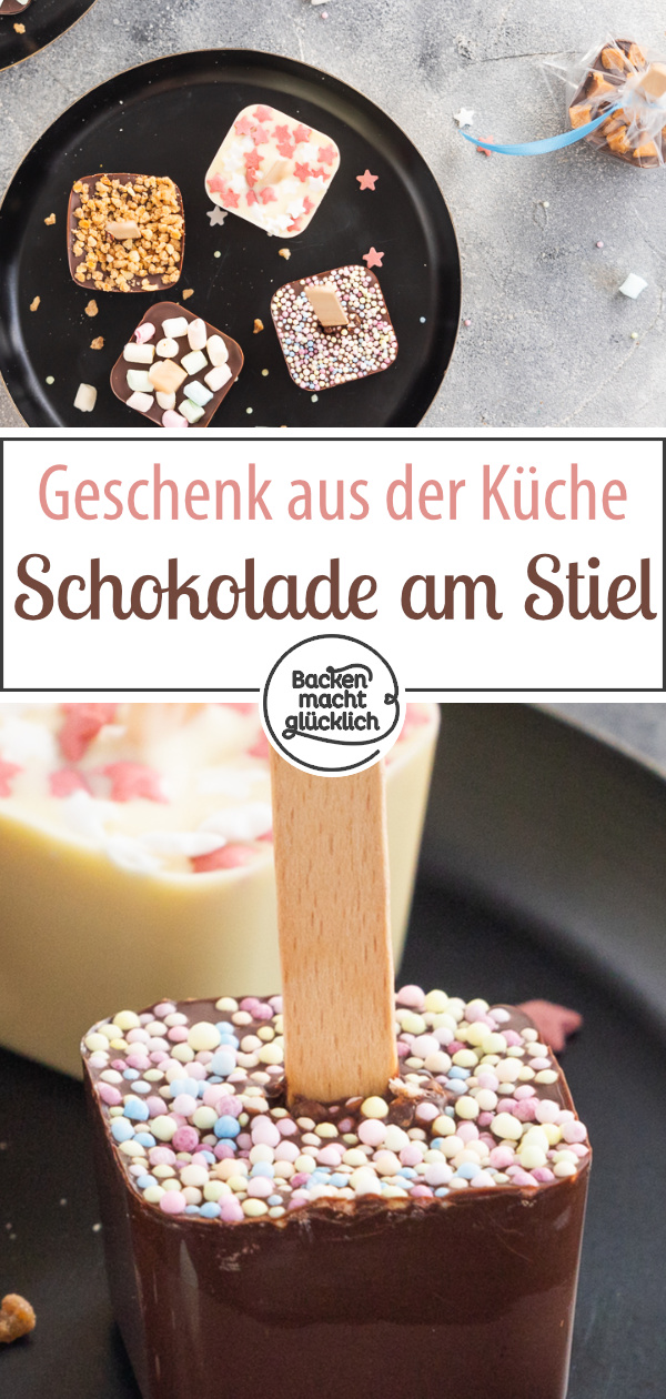 Hübsch anzusehen, einfach zu machen & super lecker: Diese Schokoladen-Sticks sind ein tolles kleines Geschenk aus der Küche.