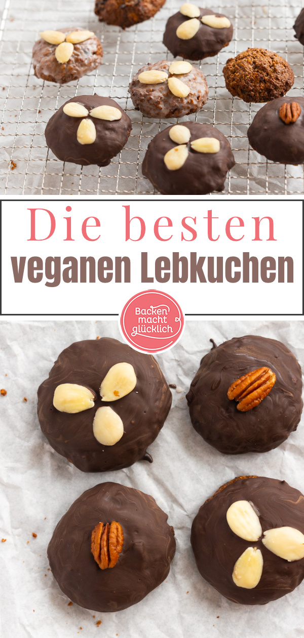 Tolles Rezept für saftige vegane Lebkuchen ohne Eier, Butter & Milch. Diese Variante für weihnachtliche Lebkuchen müsst ihr einfach nachbacken!