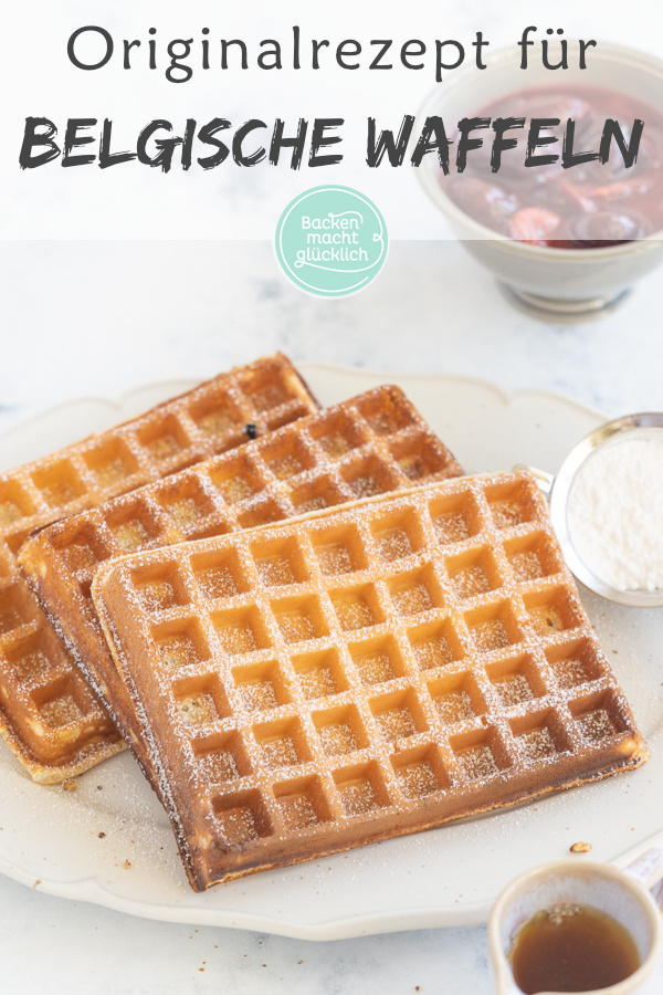 Das beste schnelle Rezept für Original Belgische Waffeln. Die Waffeln aus Belgien sind außen knusprig & innen fluffig.
