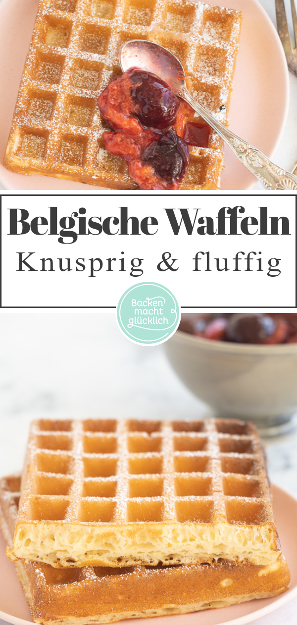 Das beste schnelle Rezept für Original Belgische Waffeln. Die Waffeln aus Belgien sind außen knusprig & innen fluffig.