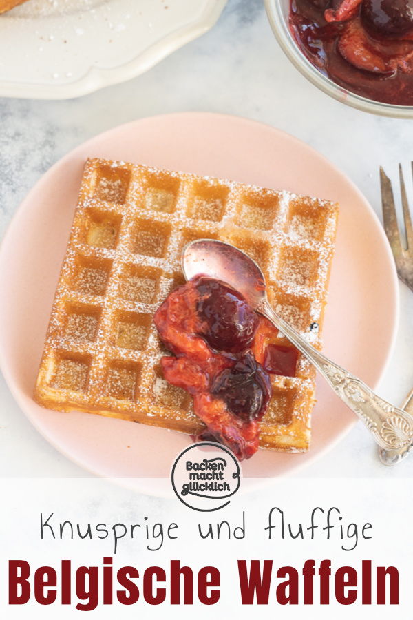 Das beste schnelle Rezept für Original Belgische Waffeln. Die Waffeln aus Belgien sind außen knusprig & innen fluffig.