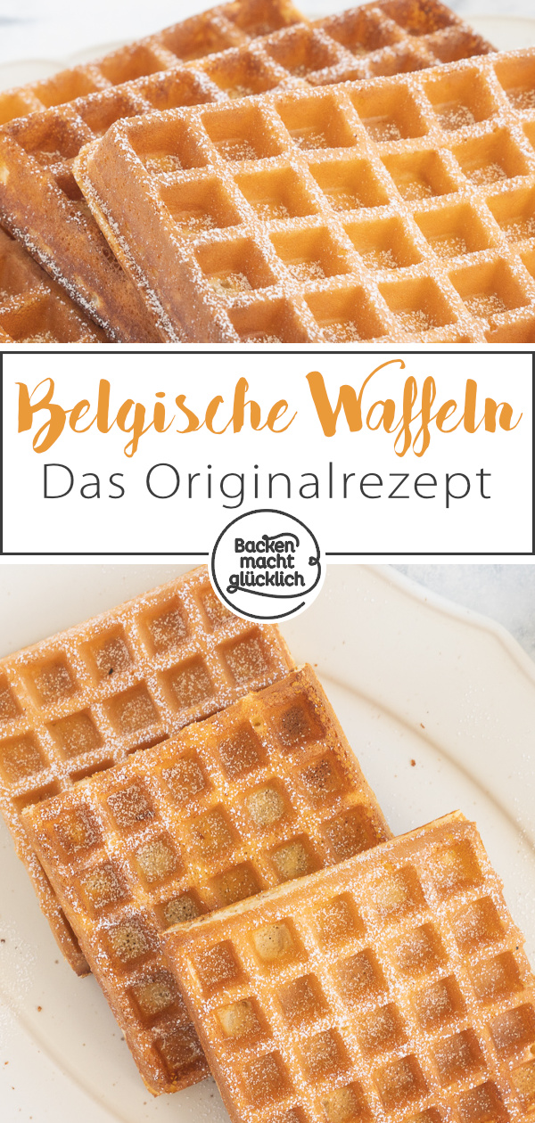 Das beste schnelle Rezept für Original Belgische Waffeln. Die Waffeln aus Belgien sind außen knusprig & innen fluffig.
