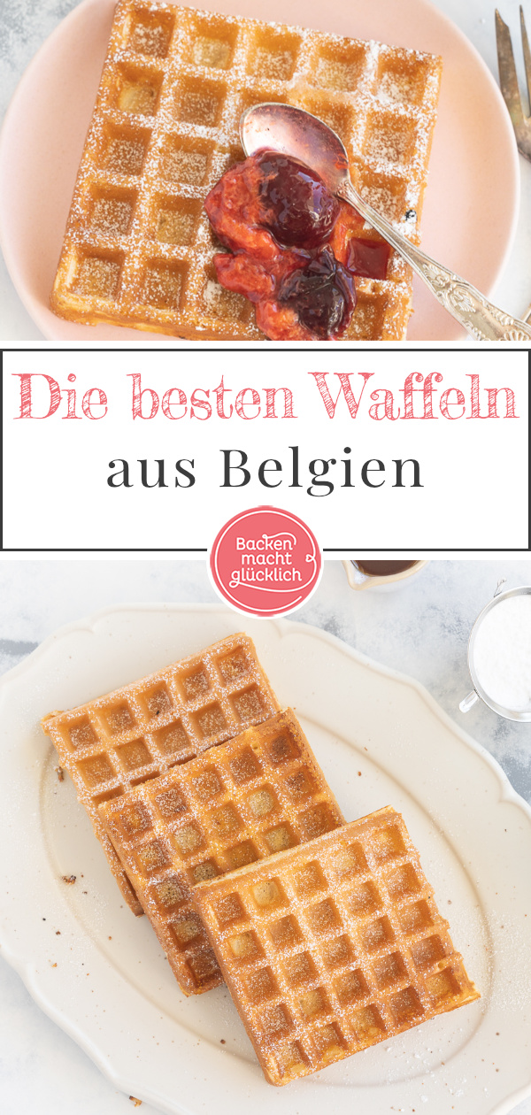 Das beste schnelle Rezept für Original Belgische Waffeln. Die Waffeln aus Belgien sind außen knusprig & innen fluffig.