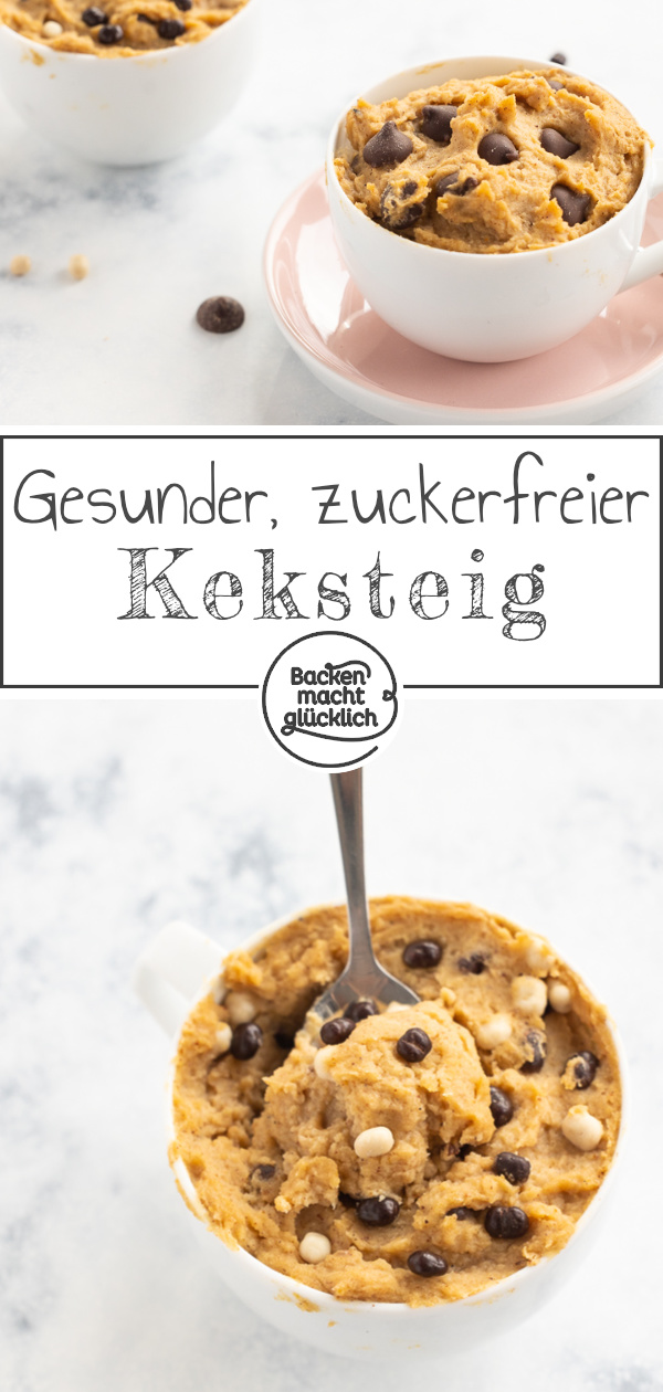 Dieser Kichererbsen Cookie Dough ist vegan, zuckerfrei & richtig lecker: Dieser rohe Keksteig zum Löffeln ist ein toller Snack, wenn´s mal etwas ausgewogener sein darf.