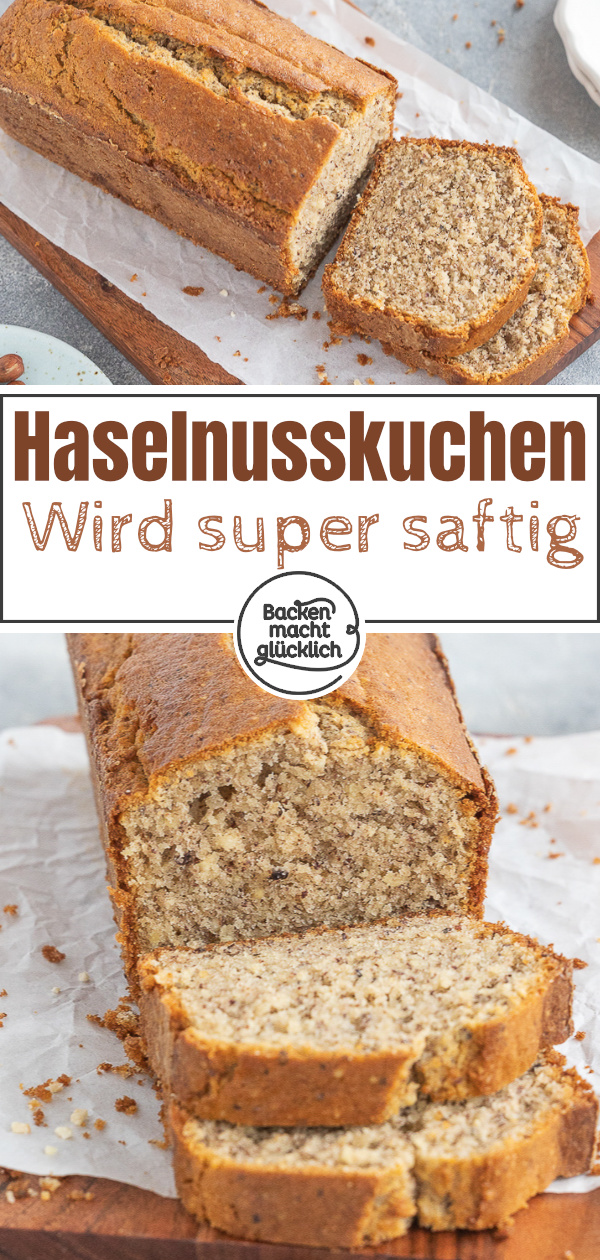 Omas einfaches Rezept für einen saftigen, flaumigen Haselnusskuchen. Aus gutem Grund ist der Nusskuchen ein so beliebter Klassiker!