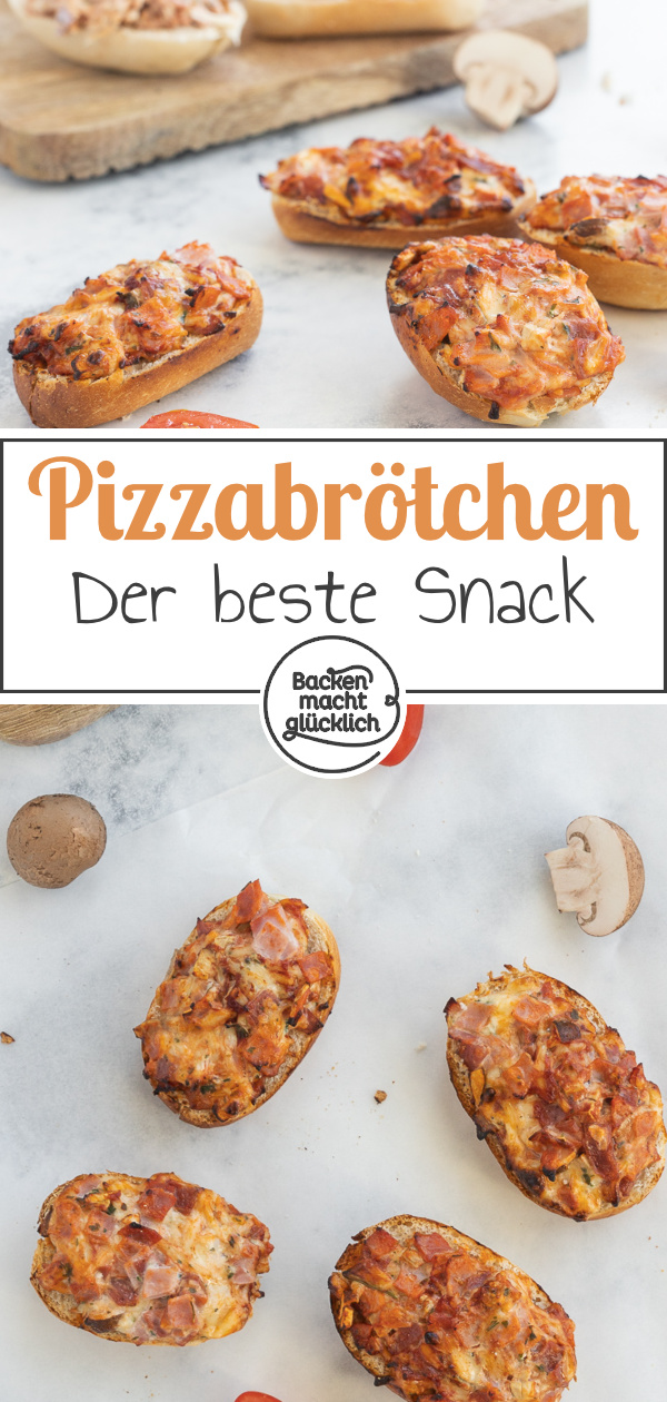 Pizzabrötchen sind ein schneller, super einfacher Snack, der immer gut ankommt. Mein einfaches Pizzabrötchen-Rezept ist perfekt für die große Runde, Partys oder Kindergeburtstage.