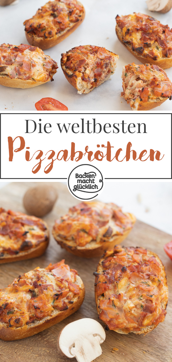 Pizzabrötchen sind ein schneller, super einfacher Snack, der immer gut ankommt. Mein einfaches Pizzabrötchen-Rezept ist perfekt für die große Runde, Partys oder Kindergeburtstage.