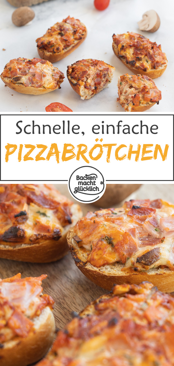 Pizzabrötchen sind ein schneller, super einfacher Snack, der immer gut ankommt. Mein einfaches Pizzabrötchen-Rezept ist perfekt für die große Runde, Partys oder Kindergeburtstage.