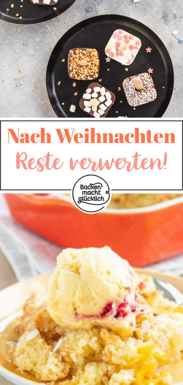 Was tun mit alten Plätzchen oder Schokonikoläusen? Mit diesen Rezepten ist die Resteverwertung nach der Weihnachtsbäckerei ein Genuss.