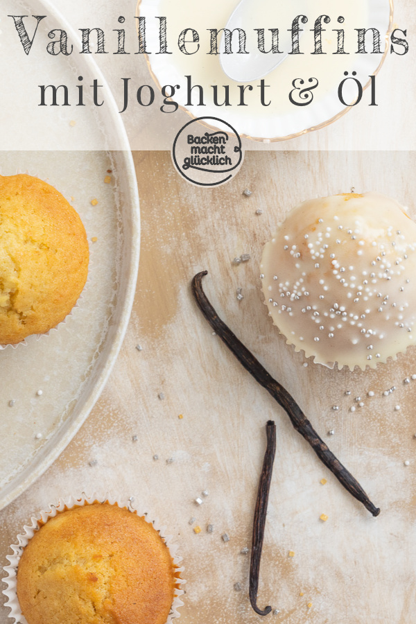 Einfaches, schnelles Rezept für saftige Muffins mit Vanillejoghurt. Die Vanillemuffins sind ein echter Klassiker, der sich wunderbar abwandeln lässt.