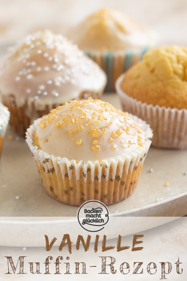 Einfaches, schnelles Rezept für saftige Muffins mit Vanillejoghurt. Die Vanillemuffins sind ein echter Klassiker, der sich wunderbar abwandeln lässt.