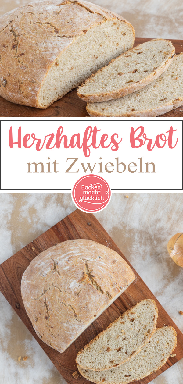 Super aromatisches Zwiebelbrot mit Trockenhefe: einfach und schnell gemacht. Schmeckt besser als vom Bäcker.