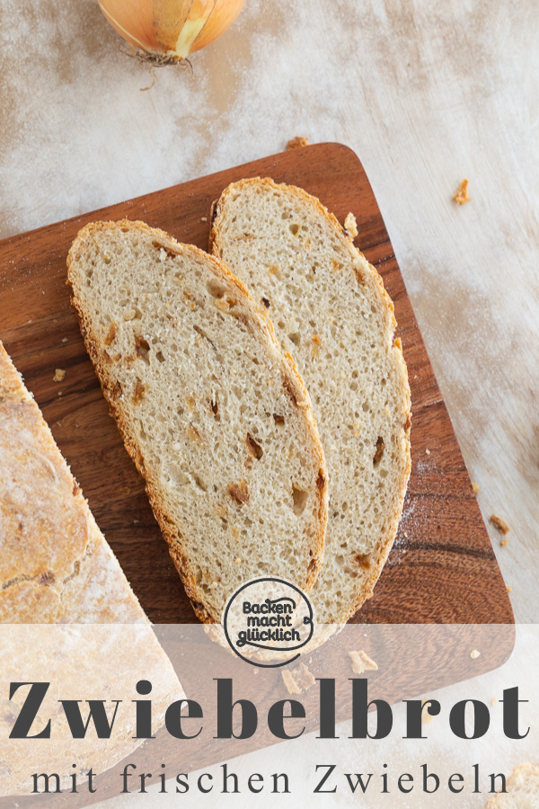 Super aromatisches Zwiebelbrot mit Trockenhefe: einfach und schnell gemacht. Schmeckt besser als vom Bäcker.