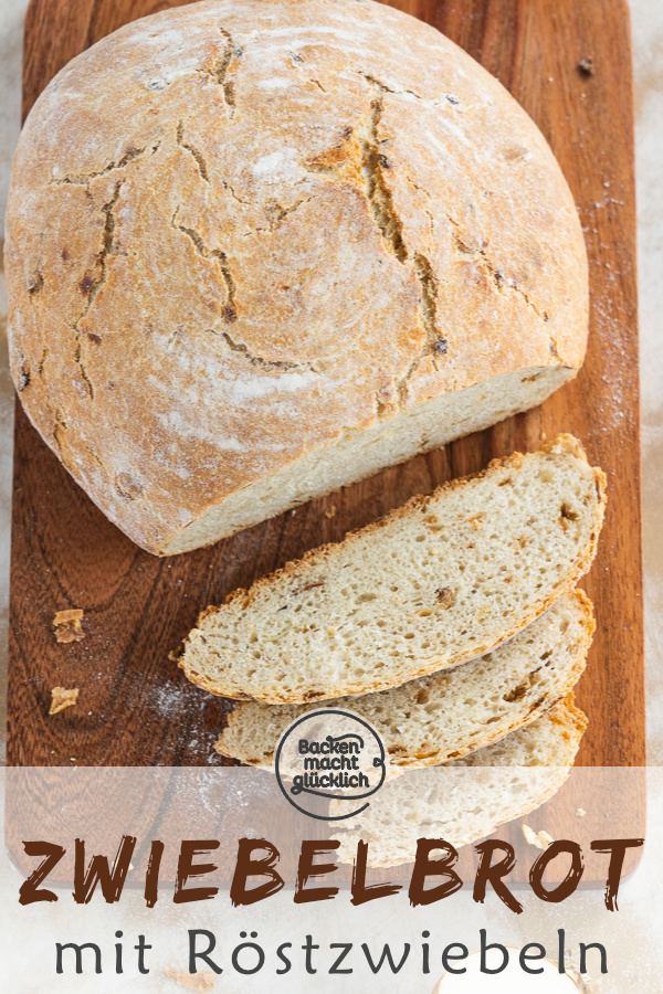 Super aromatisches Zwiebelbrot mit Trockenhefe: einfach und schnell gemacht. Schmeckt besser als vom Bäcker.